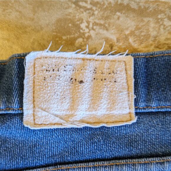 Vintage 1960s Mens Levis Orange Tab Action Jeans 20x29 Damaged Tags Denim - Picture 9 of 13